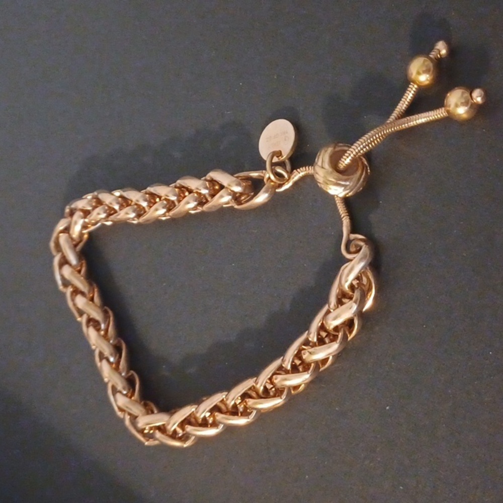 18k rose gold plated,925 Solid Italian Silverbolo style,bracelet! Made in Italy!
